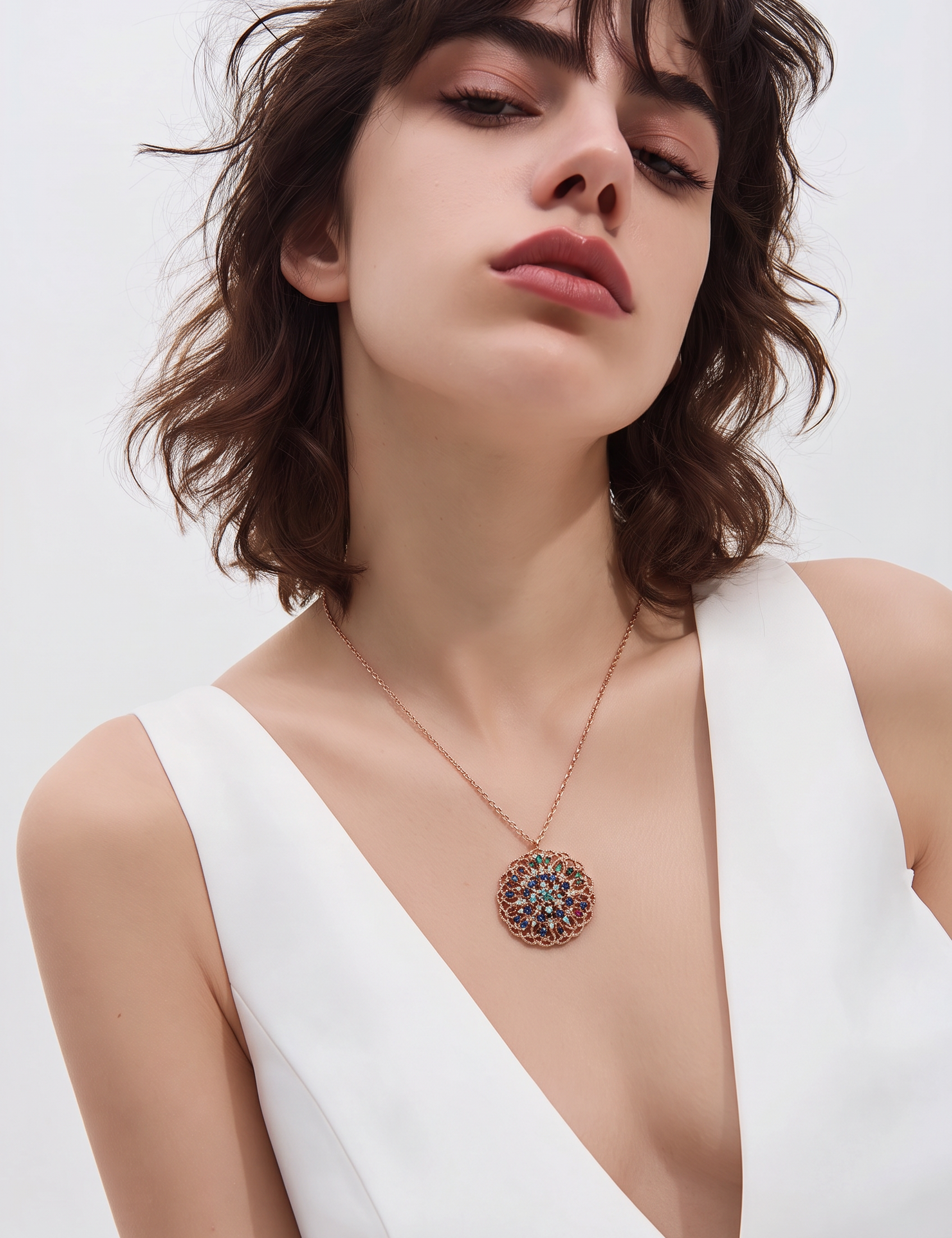 Mandala kolye motif yakın çekim