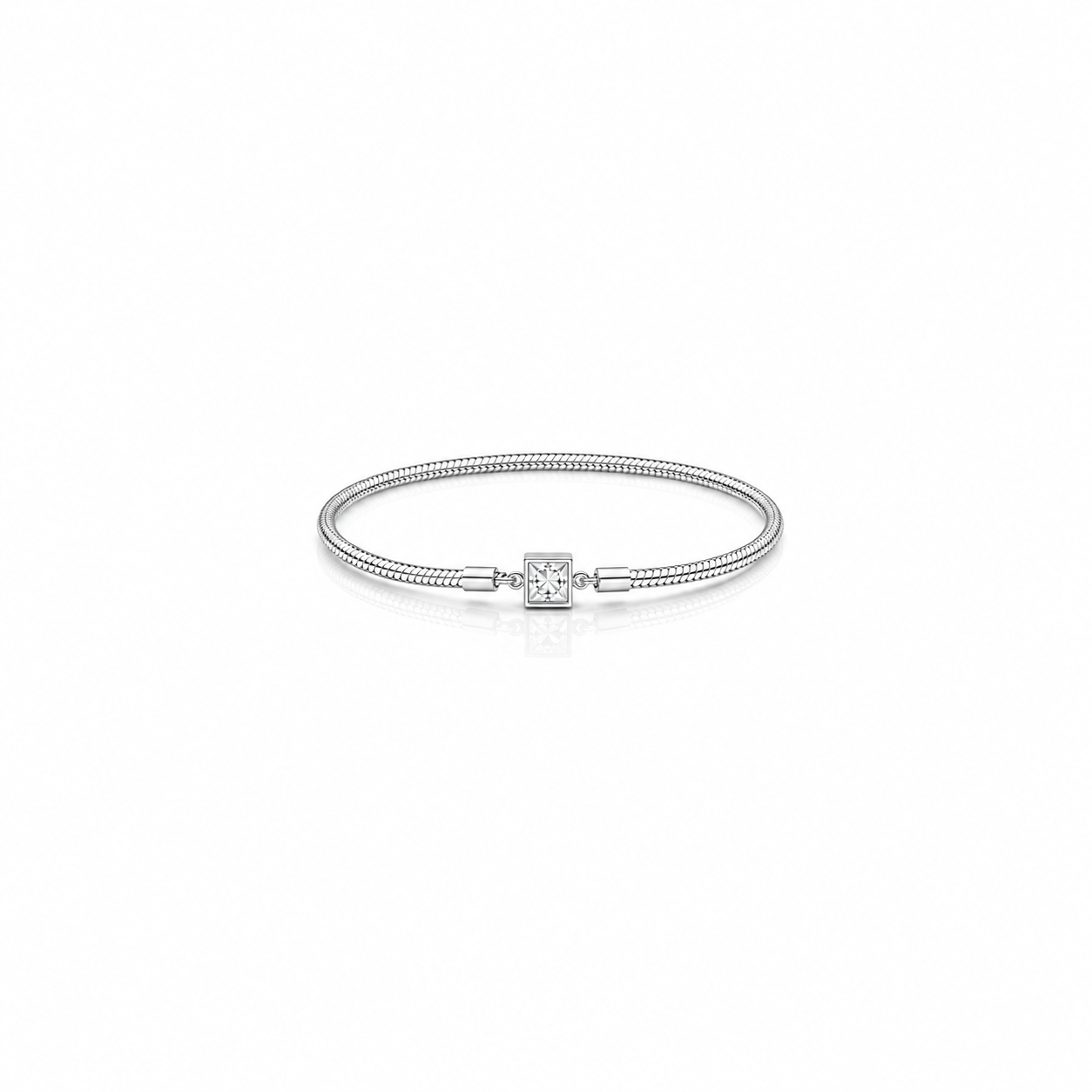 Minimal zirkon taşlı bileklik 925 ayar gümüş