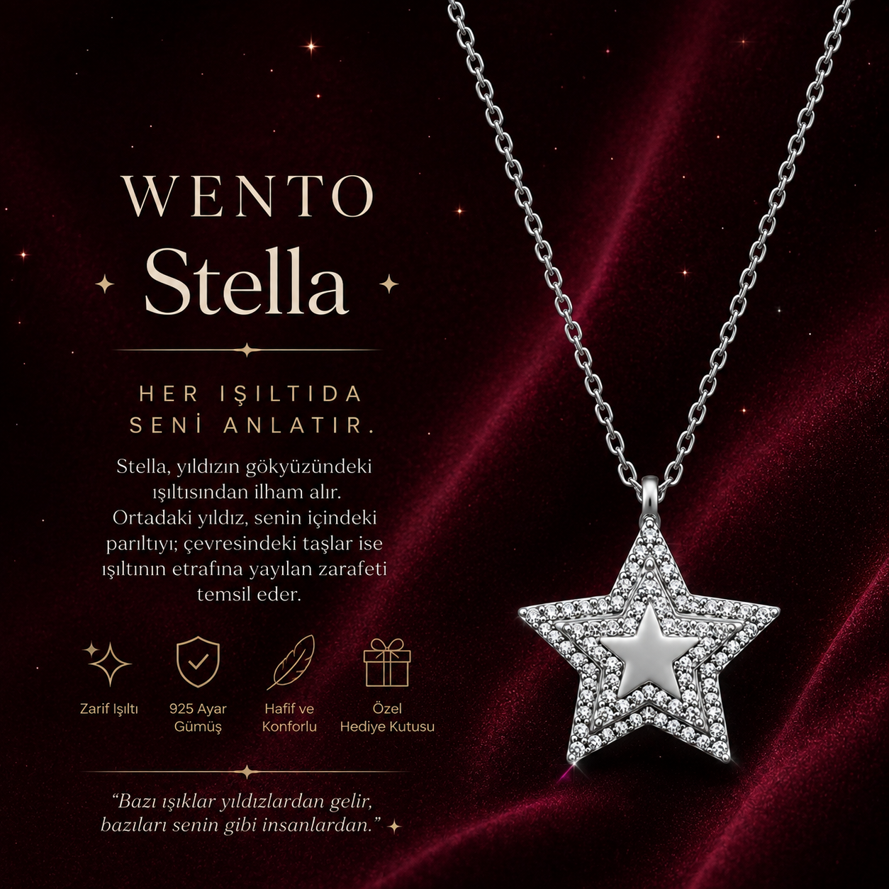WENTO Stella Yıldız Kolye
