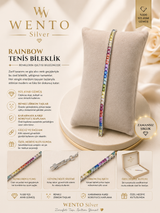 🌈 WENTO Silver – Rainbow Tenis Bileklik
Renklerin ışıltısını bileğinizde taşıyın.