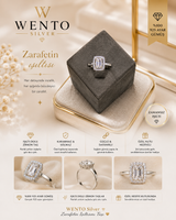 ✨ WENTO Silver | Baget Taşlı 925 Ayar Gümüş Yüzük