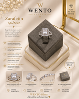 ✨ WENTO Silver | Baget Taşlı Işıltılı 925 Ayar Gümüş Yüzük